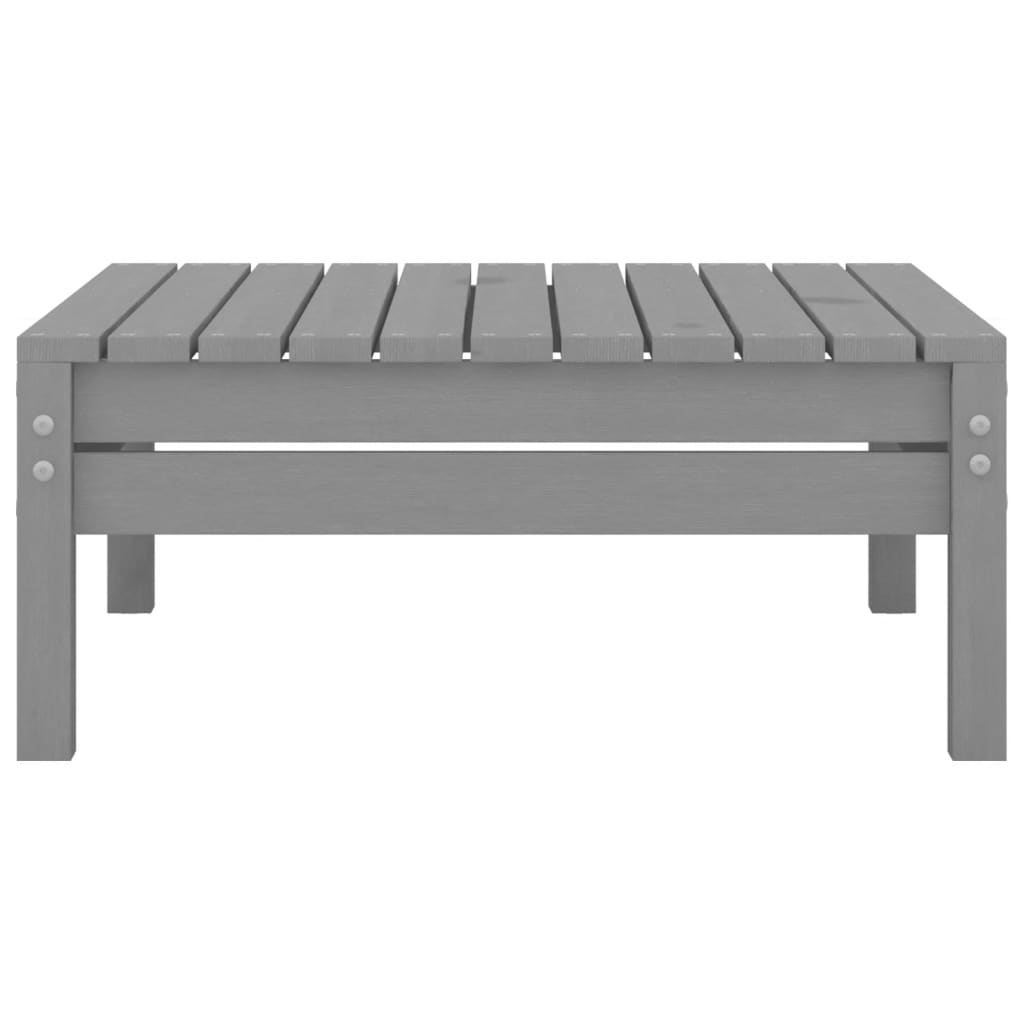 9-tlg. Garten-Lounge-Set Grau Massivholz Kiefer